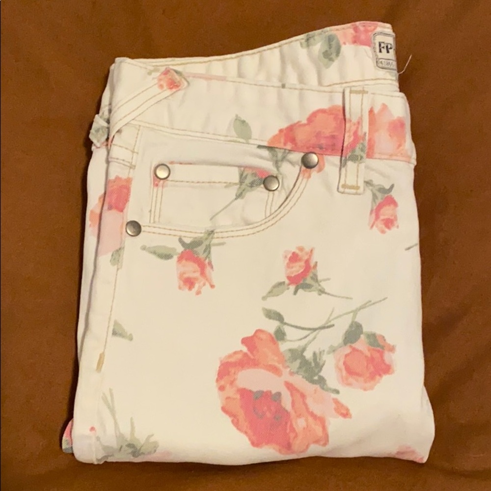 Free People- Floral Jeans